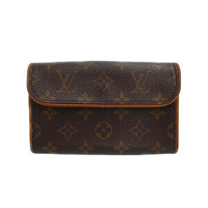 Louis Vuitton Monogram Leather Brown Pochette Florentine Waist Pouch